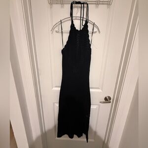 Francesca's Collections Black Knit Swim Coverup
